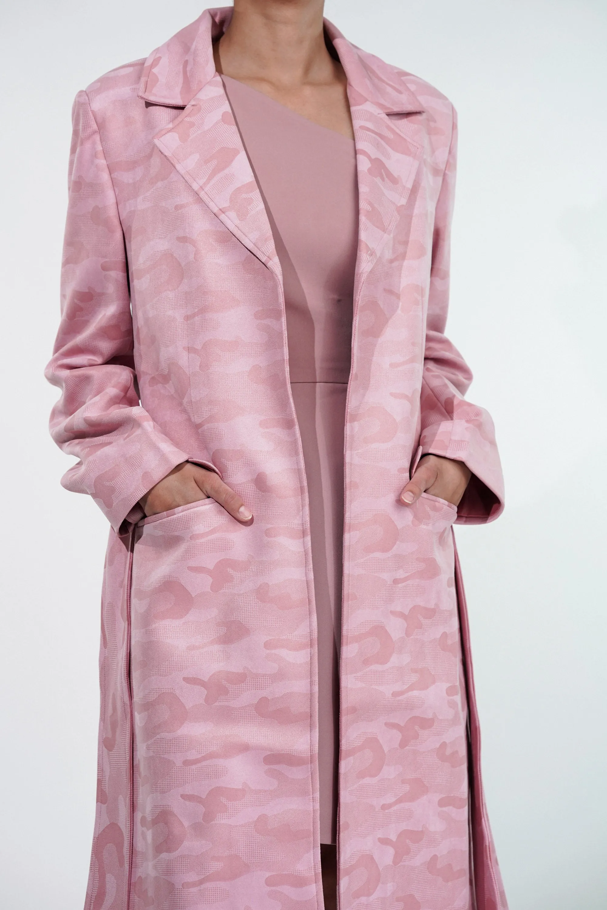 Sakura Camo Trench Coat