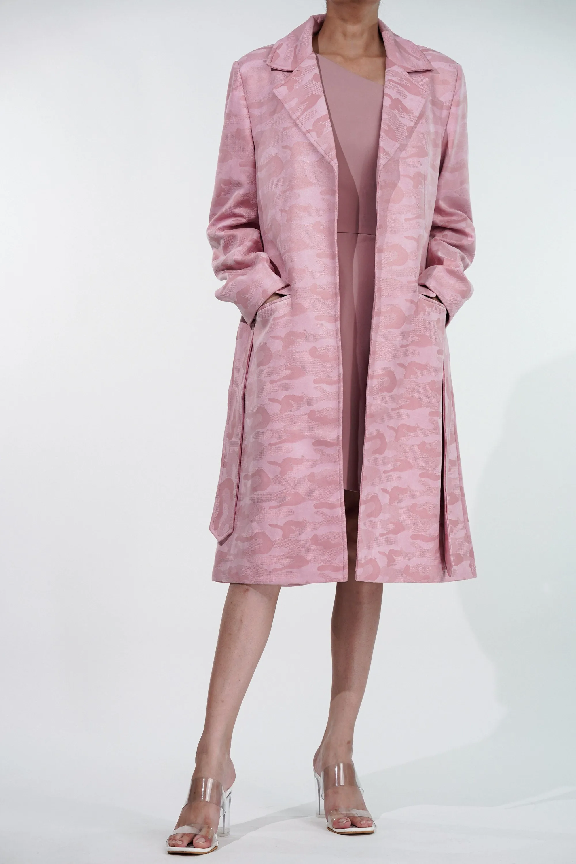 Sakura Camo Trench Coat