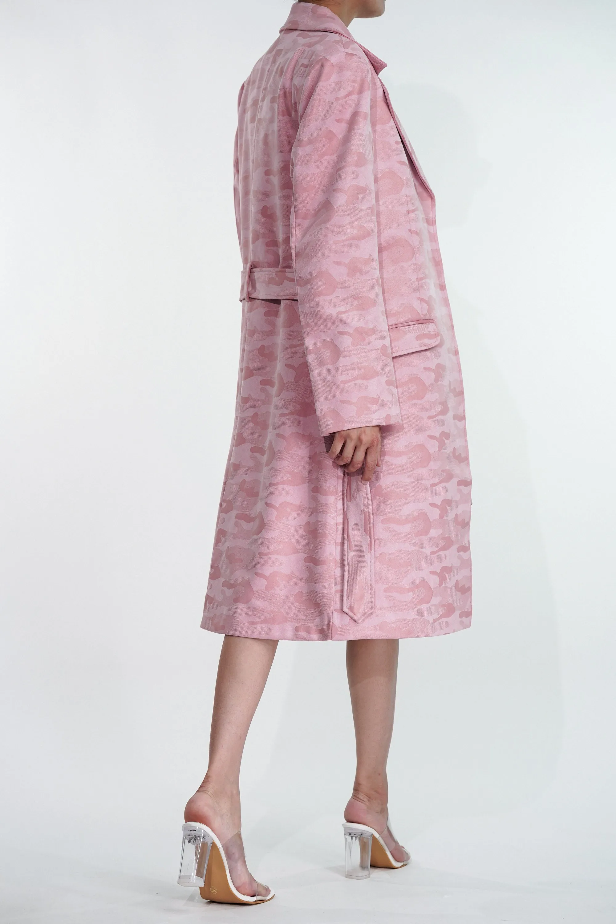 Sakura Camo Trench Coat