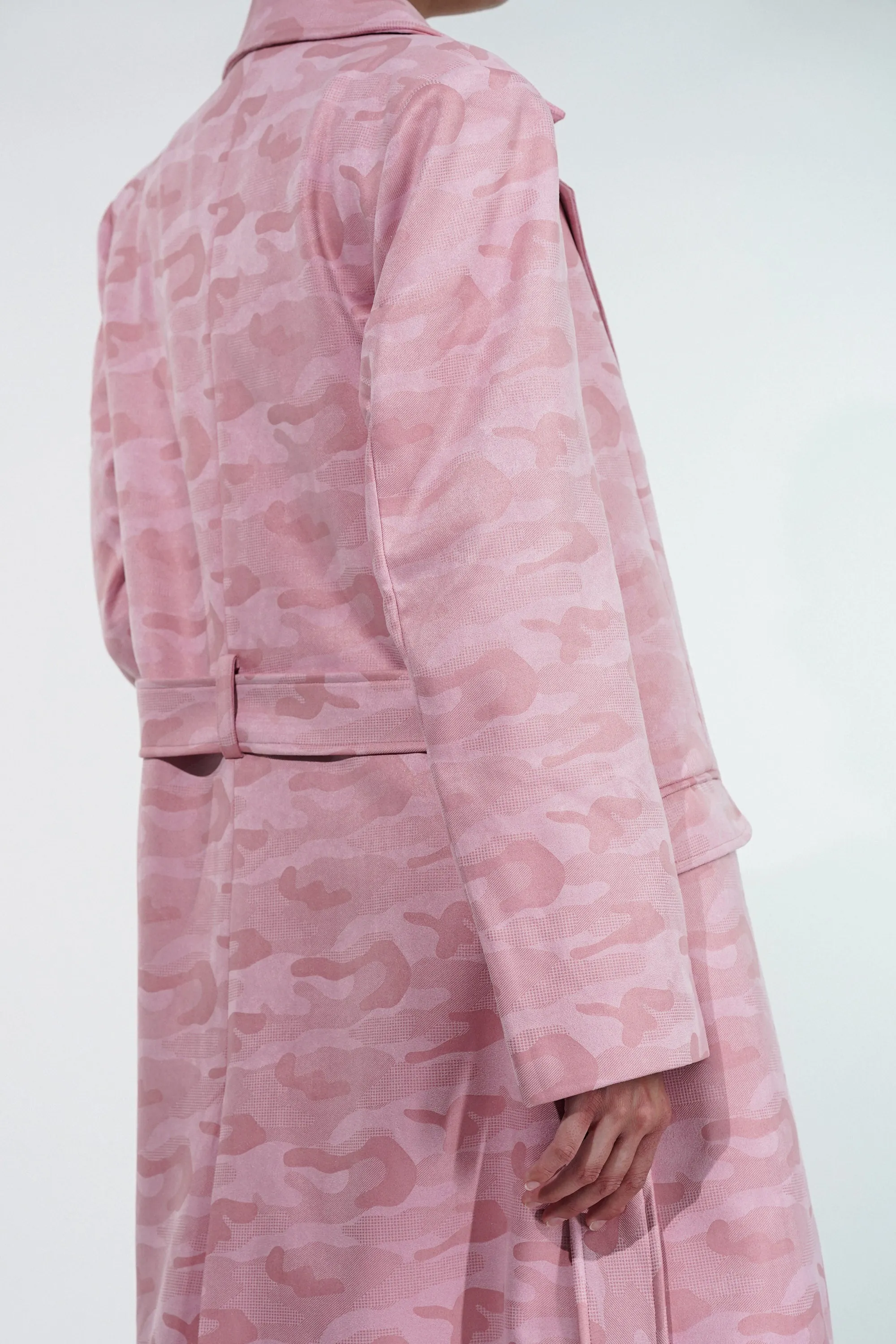 Sakura Camo Trench Coat