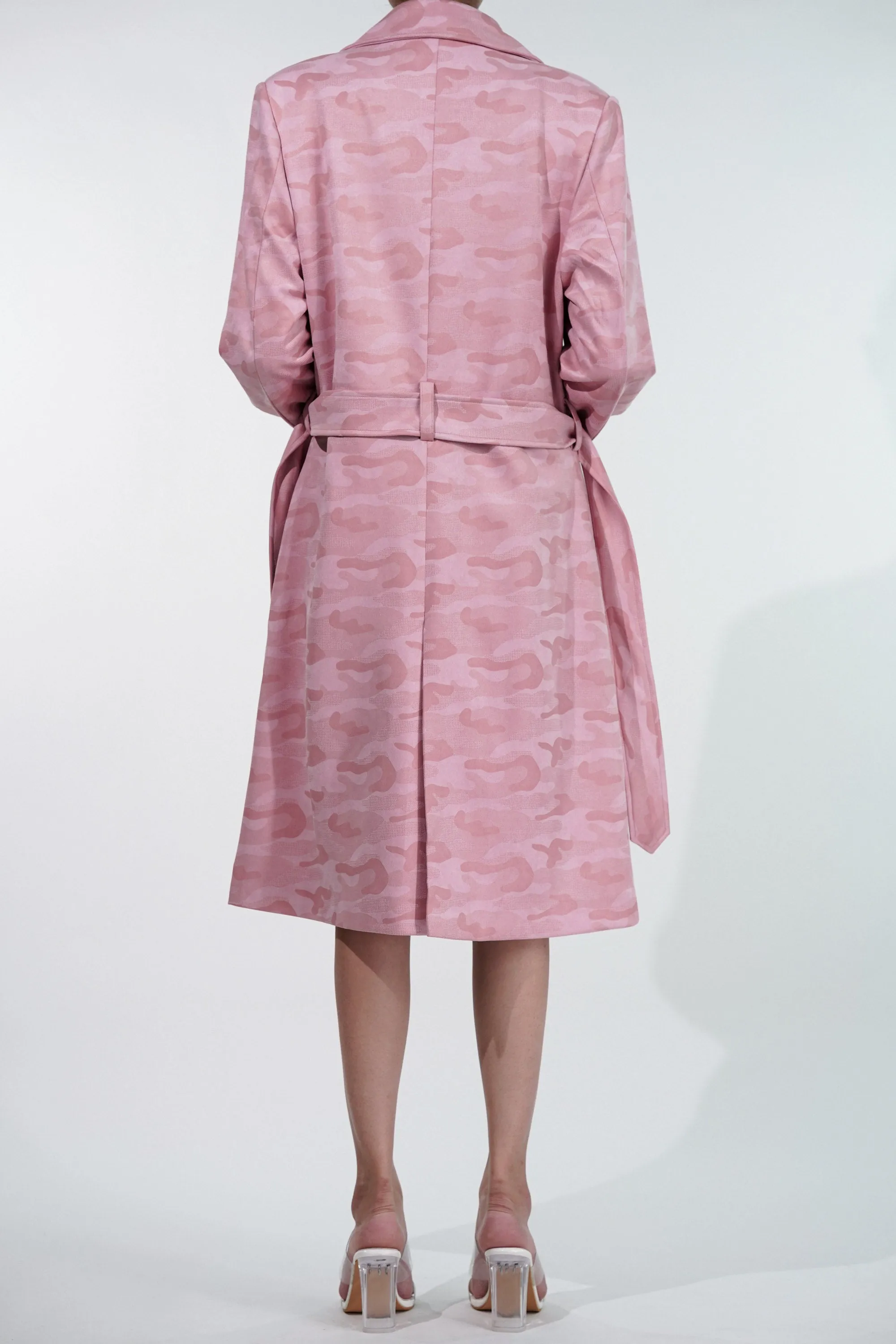 Sakura Camo Trench Coat