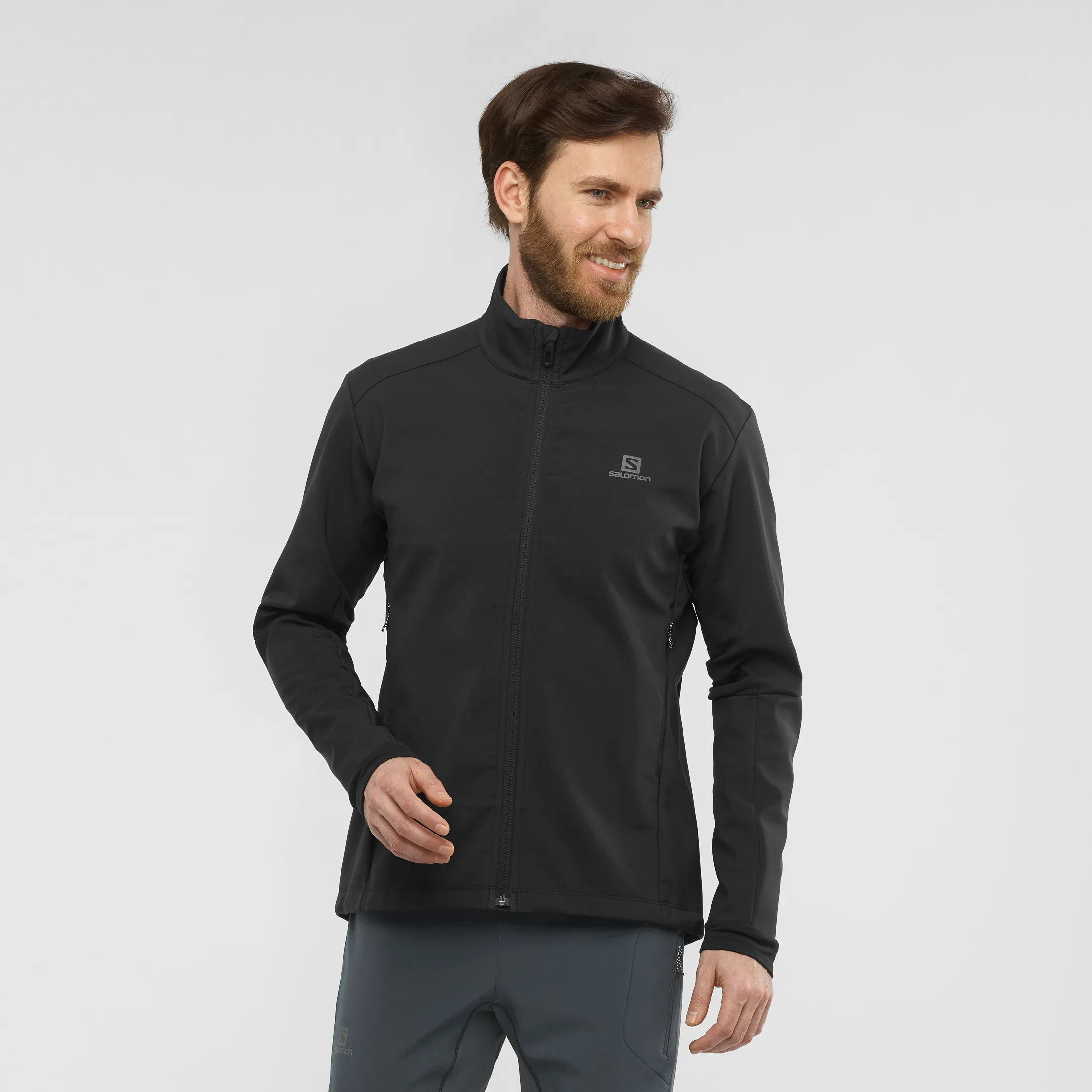 Salomon Men&#x27;s Agile Softshell Jacket Black | Buy Salomon Men&#x27;s Agile Softshell Jacket Black here | Outnorth