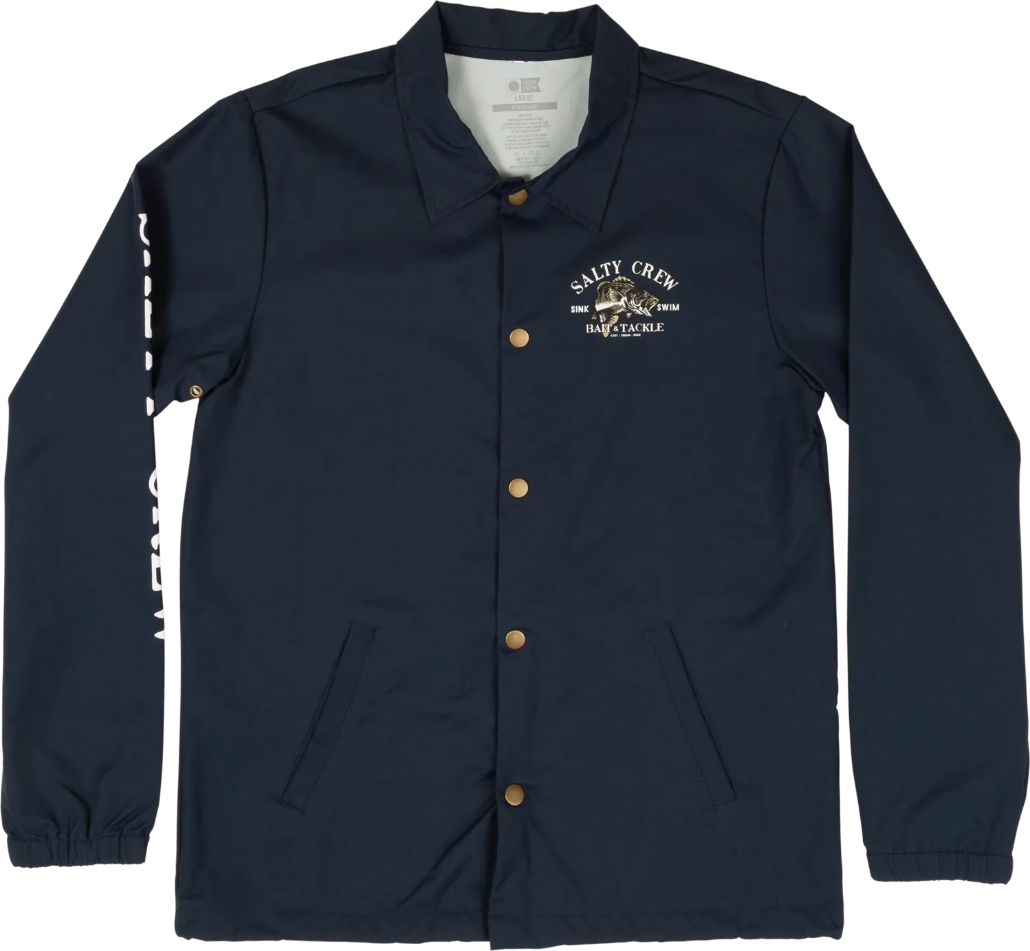 Salty Crew Men&#x27;s Bass Man Snap Jacket Navy | Buy Salty Crew Men&#x27;s Bass Man Snap Jacket Navy here | Outnorth