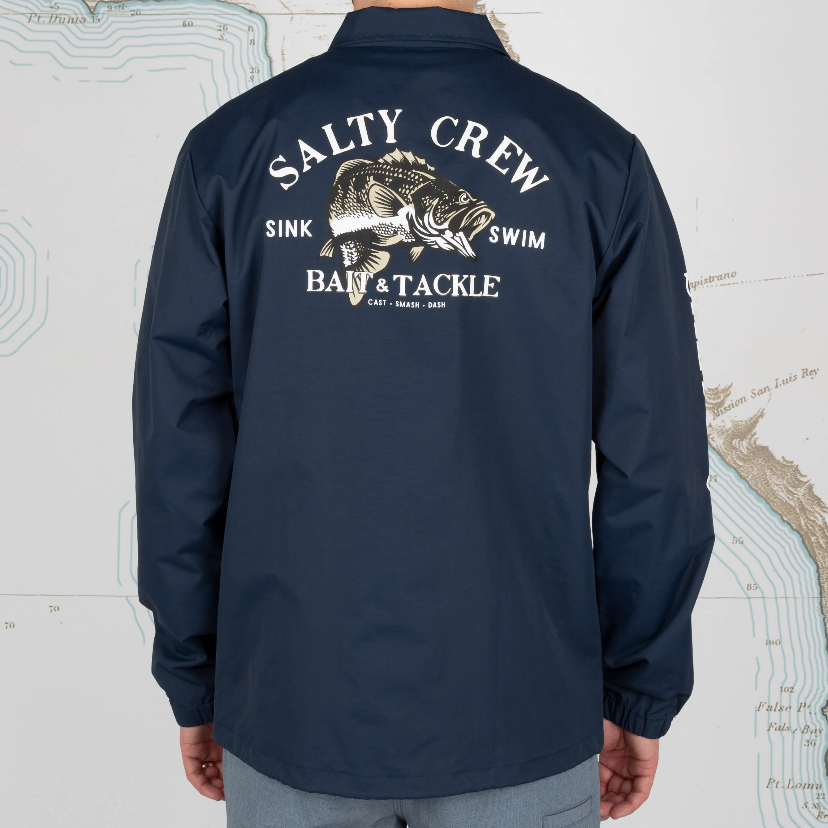 Salty Crew Men&#x27;s Bass Man Snap Jacket Navy | Buy Salty Crew Men&#x27;s Bass Man Snap Jacket Navy here | Outnorth