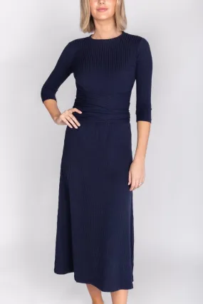 SARAH DRESS 3/4 SLEEVES (NAVY)