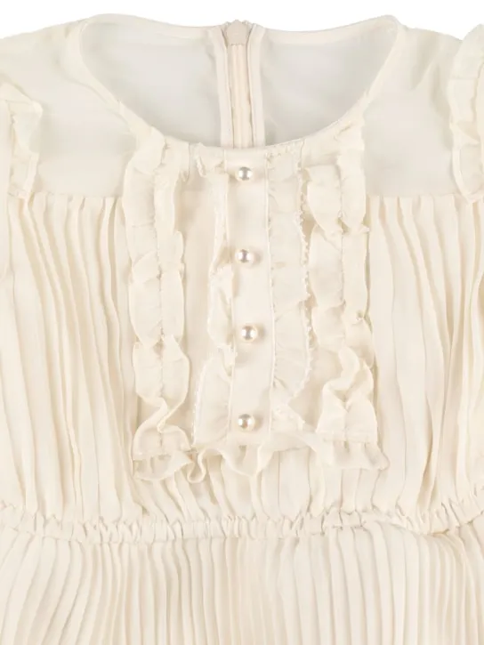 Self-portrait   Tiered chiffon midi dress w/ faux pearls 