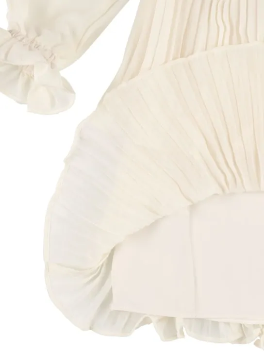 Self-portrait   Tiered chiffon midi dress w/ faux pearls 