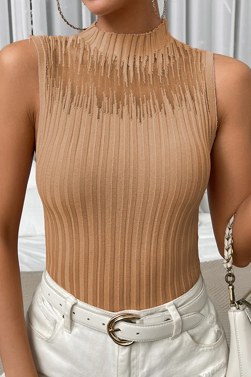 Sexy Simplicity Solid See-through Half A Turtleneck Tops(8 Colors)