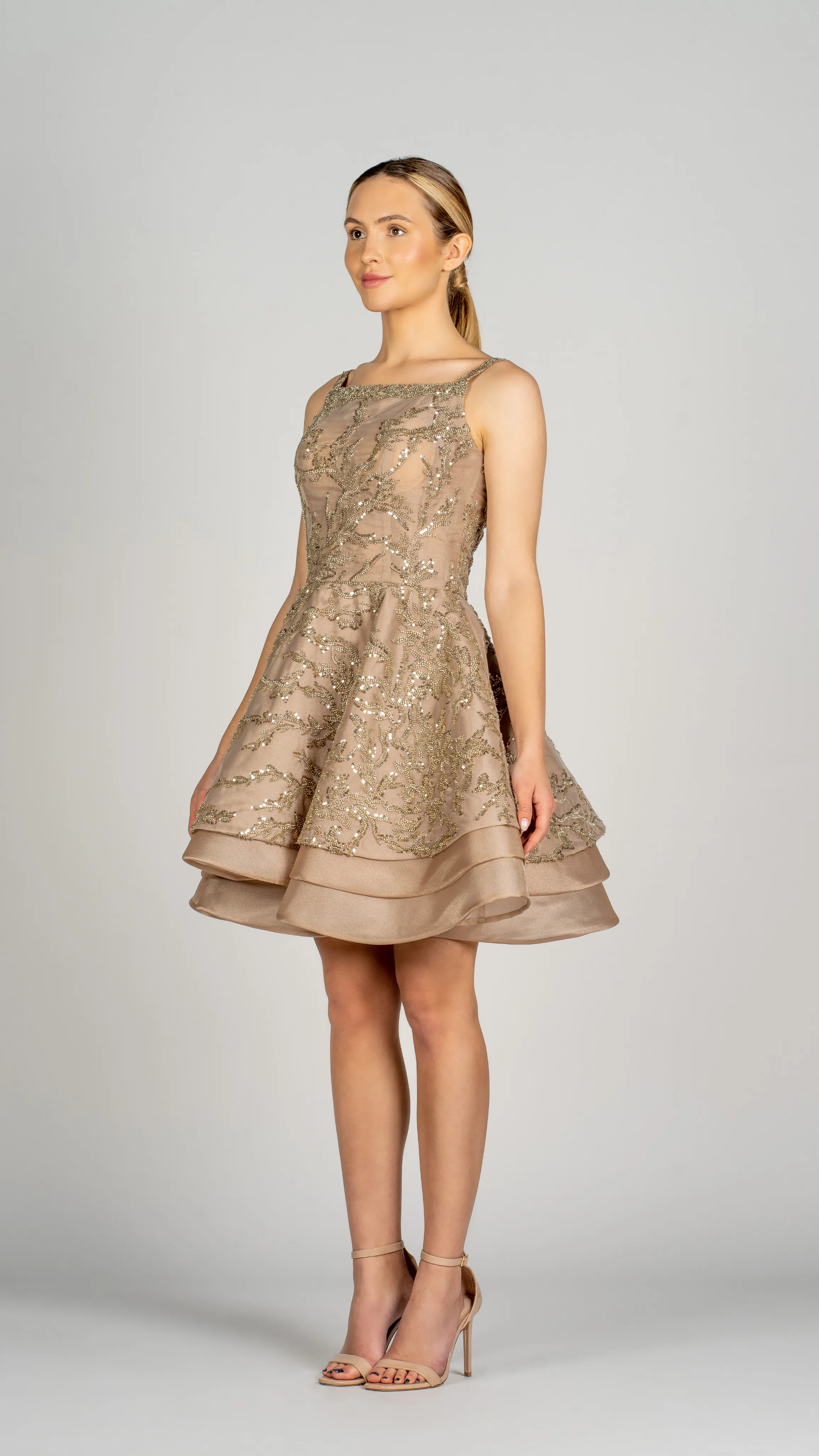 Short Dress with Ruffle Skirt