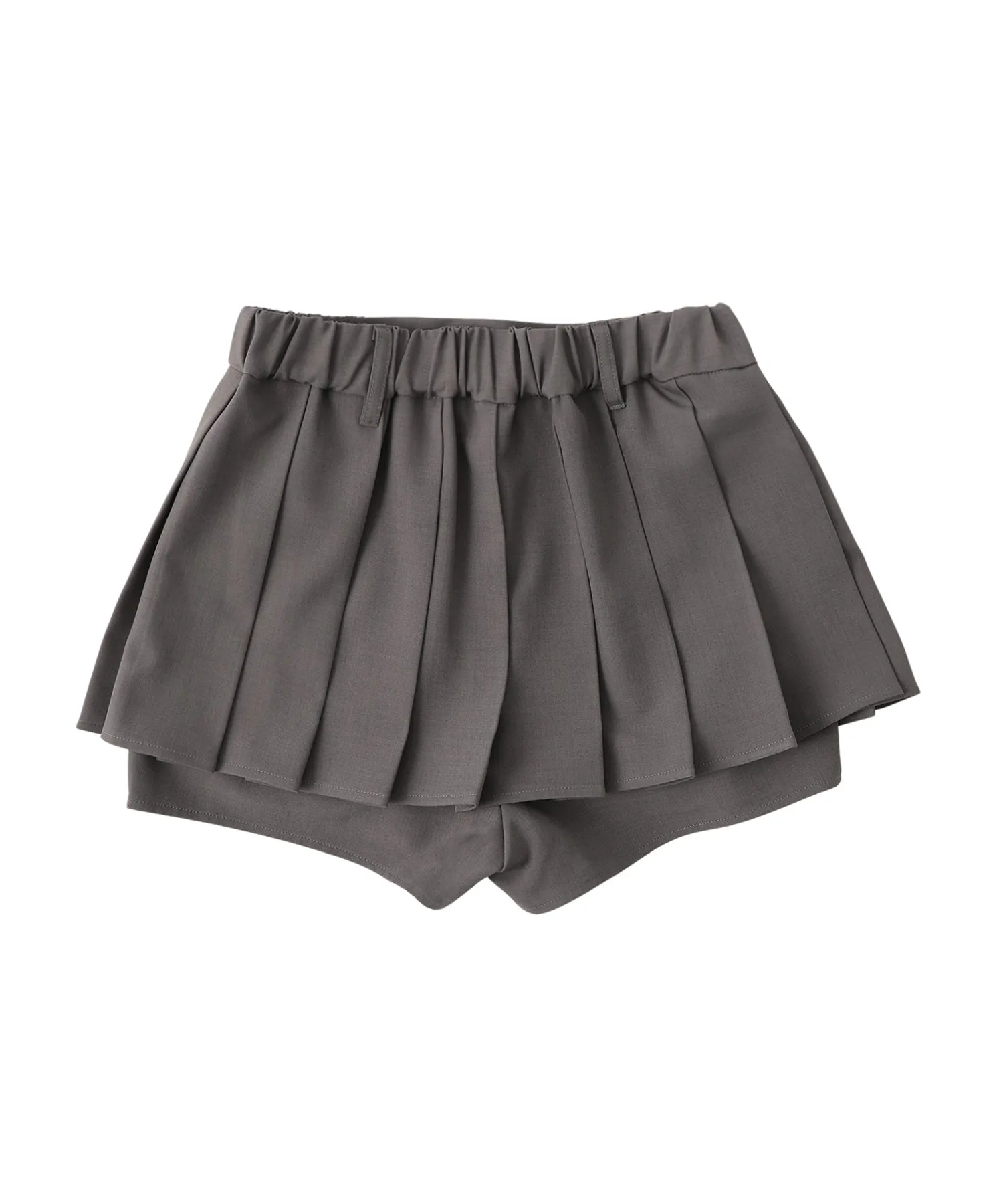 Shorts layered pleated mini skirt