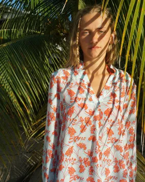 Silk Kim Blouse FLAMBOYANT FLOWER