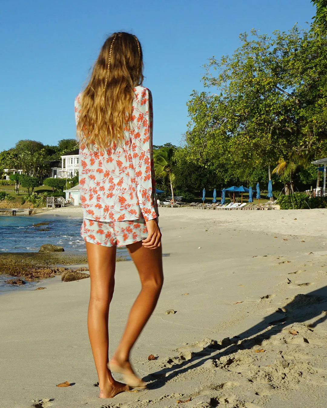 Silk Kim Blouse FLAMBOYANT FLOWER