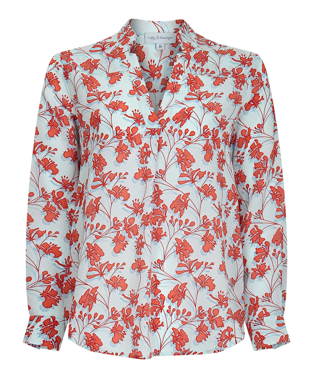 Silk Kim Blouse FLAMBOYANT FLOWER