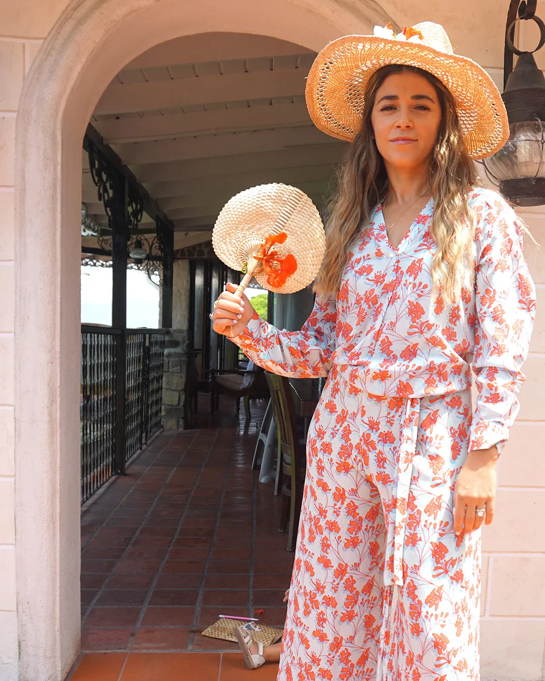 Silk Kim Blouse FLAMBOYANT FLOWER