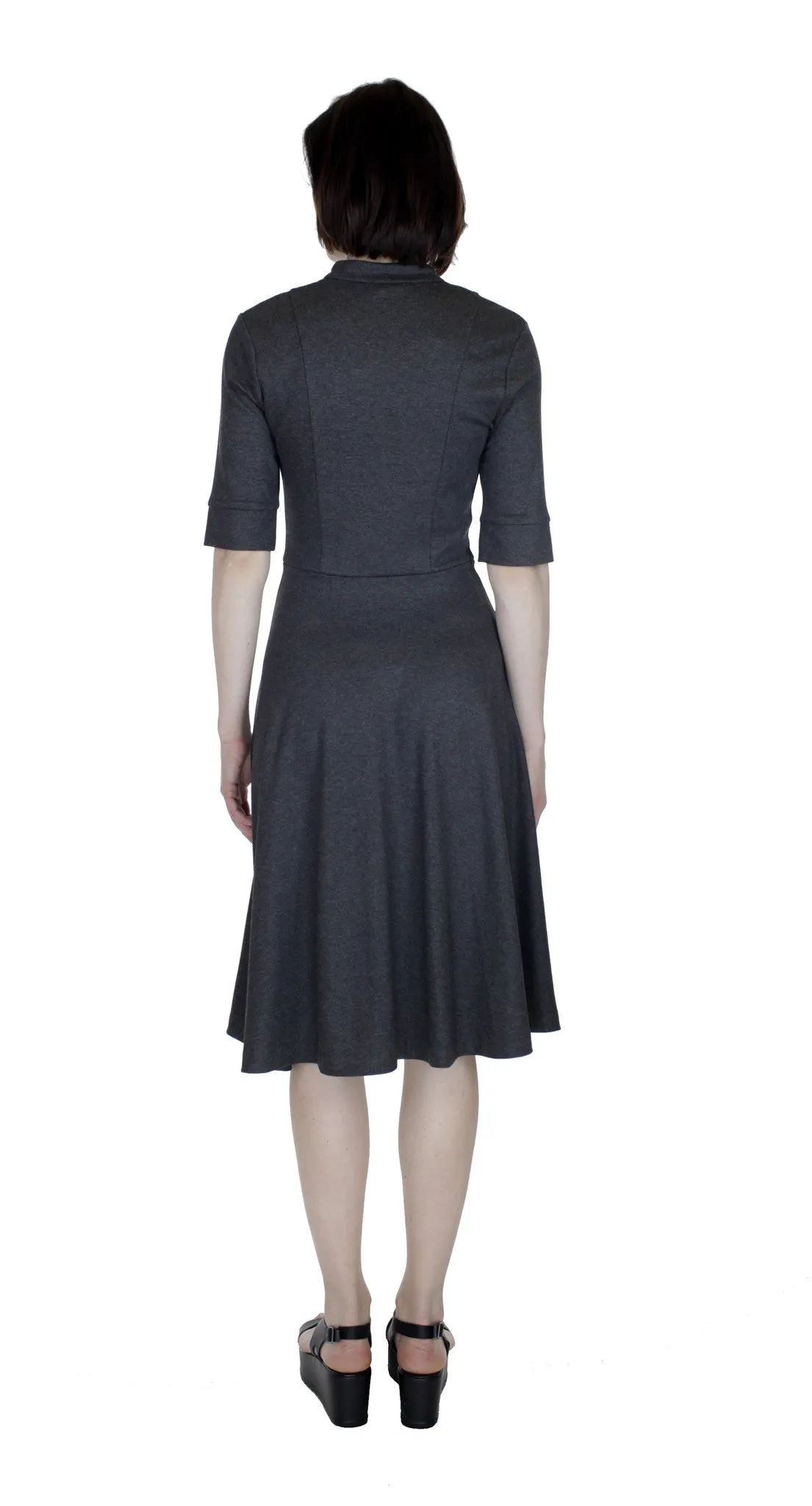 Split Neck Knit Dress