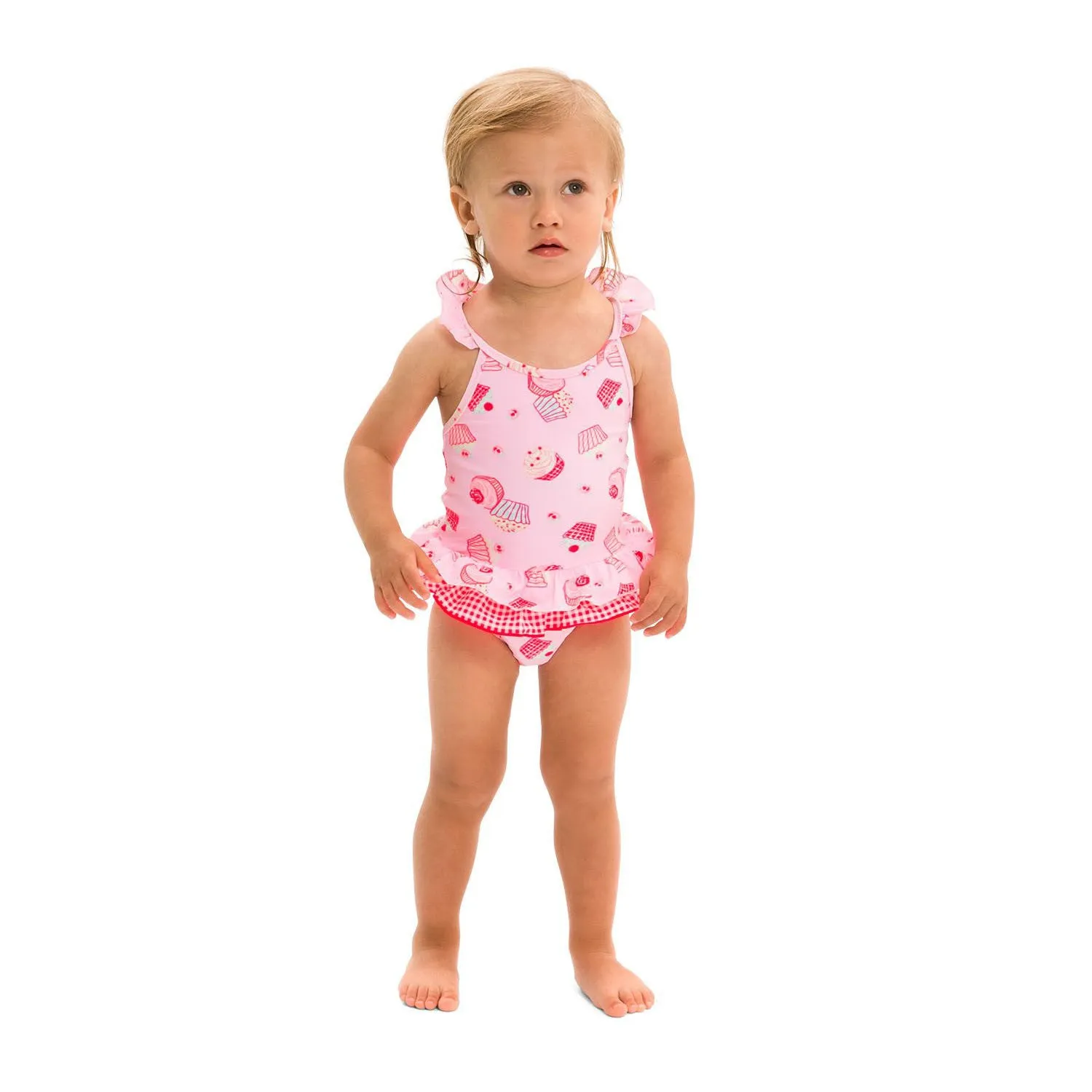 Sunuva Baby Girls Mini Cupcake Frill Swimsuit