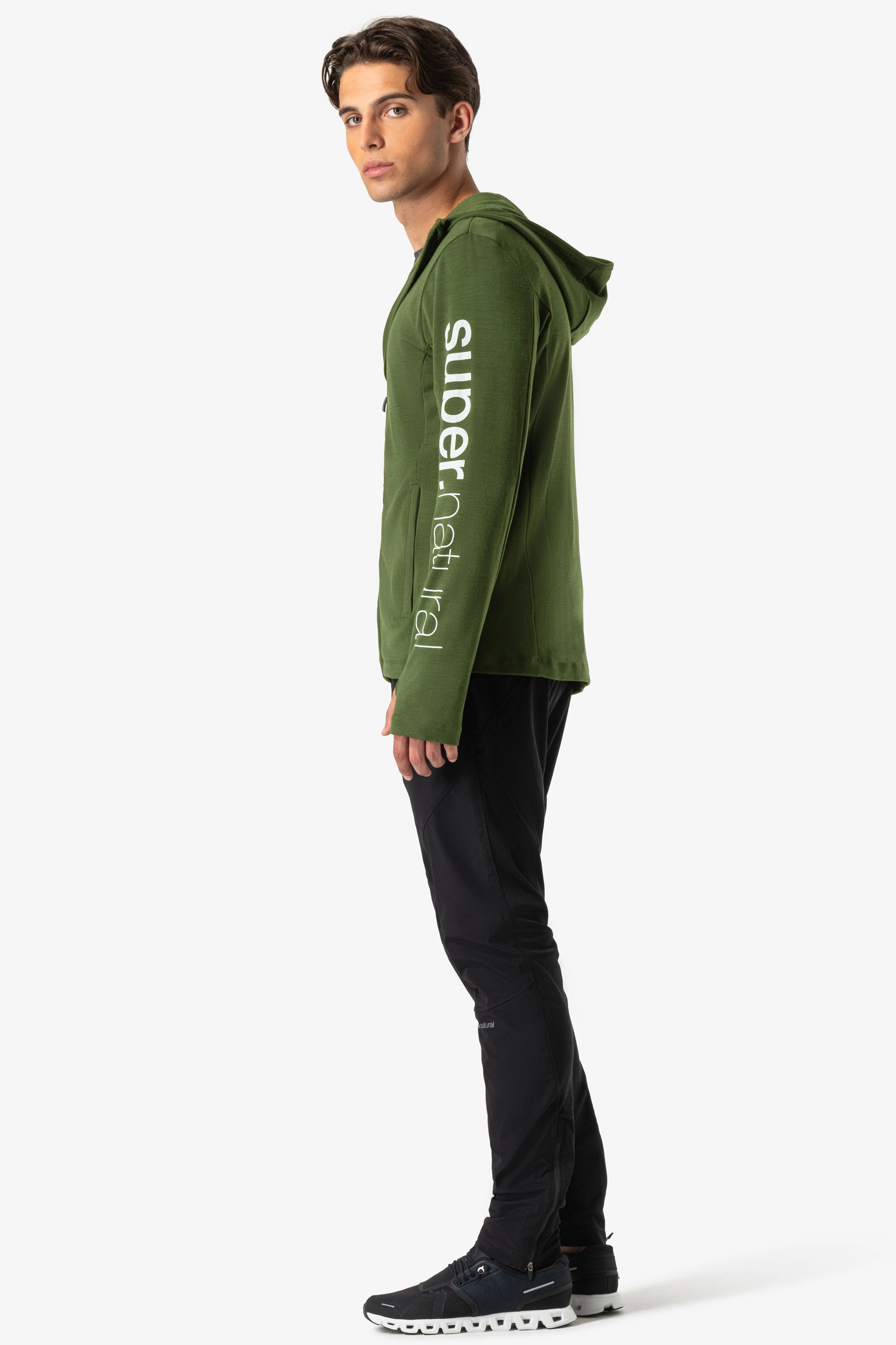super.natural Men&#x27;s Alpine Hooded Jacket Rifle Green | Buy super.natural Men&#x27;s Alpine Hooded Jacket Rifle Green here | Outnorth
