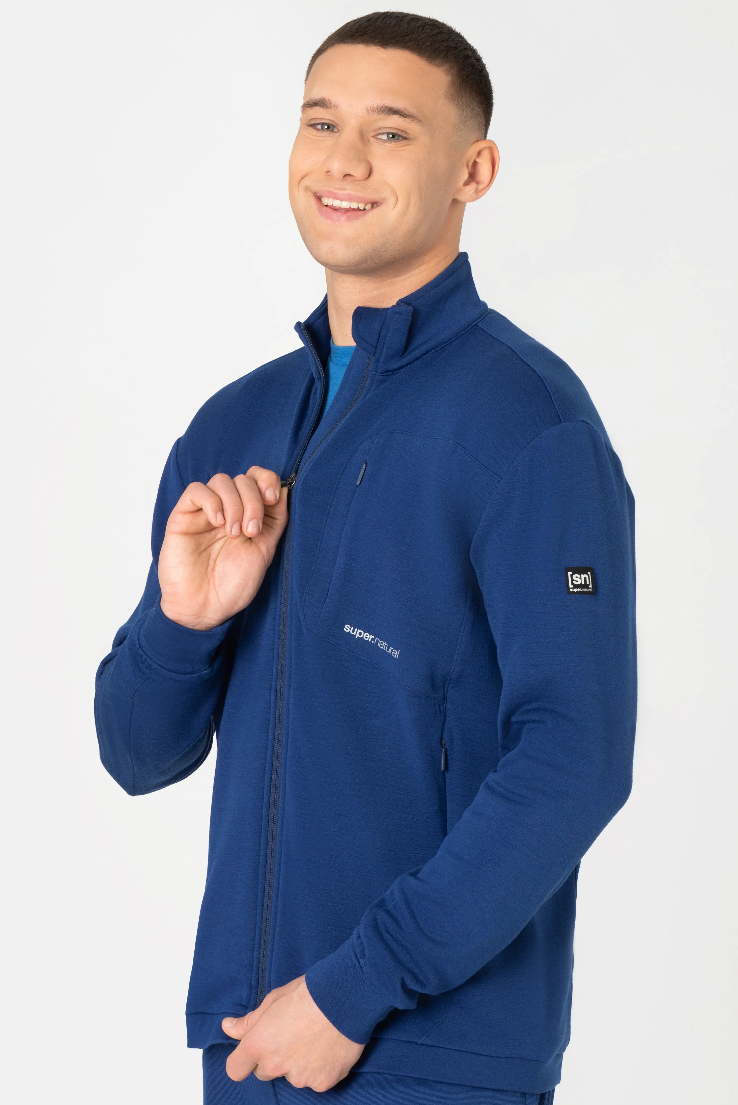 super.natural Men&#x27;s Motion Jacket Blue Depths | Buy super.natural Men&#x27;s Motion Jacket Blue Depths here | Outnorth