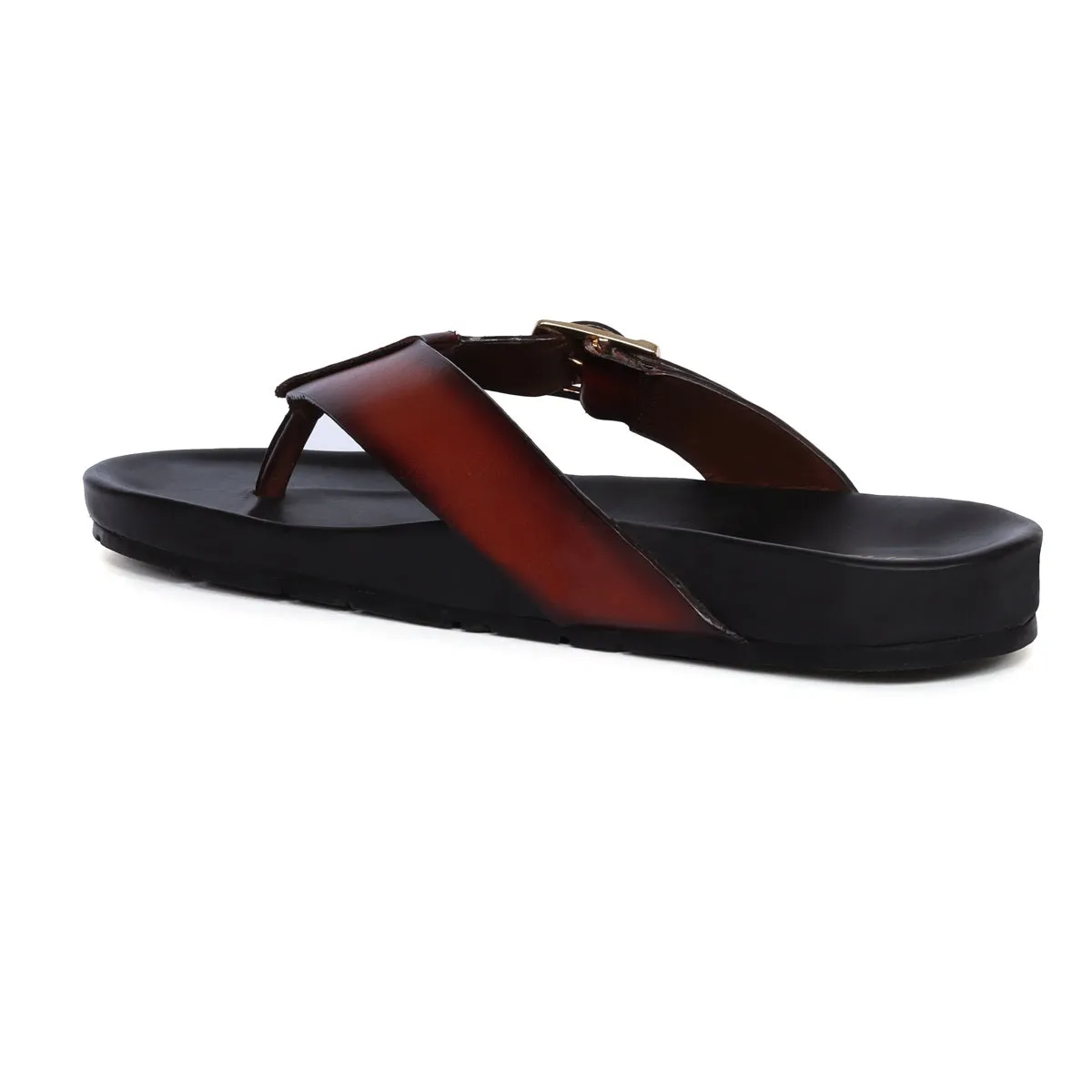 Tie Fit Men's Slipper Laser & Buckle Strap Design
