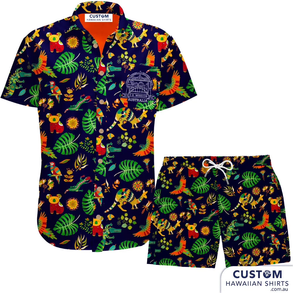 USA Embassy Canberra - Custom Hawaiian Shirt Uniforms 2021 & 2024