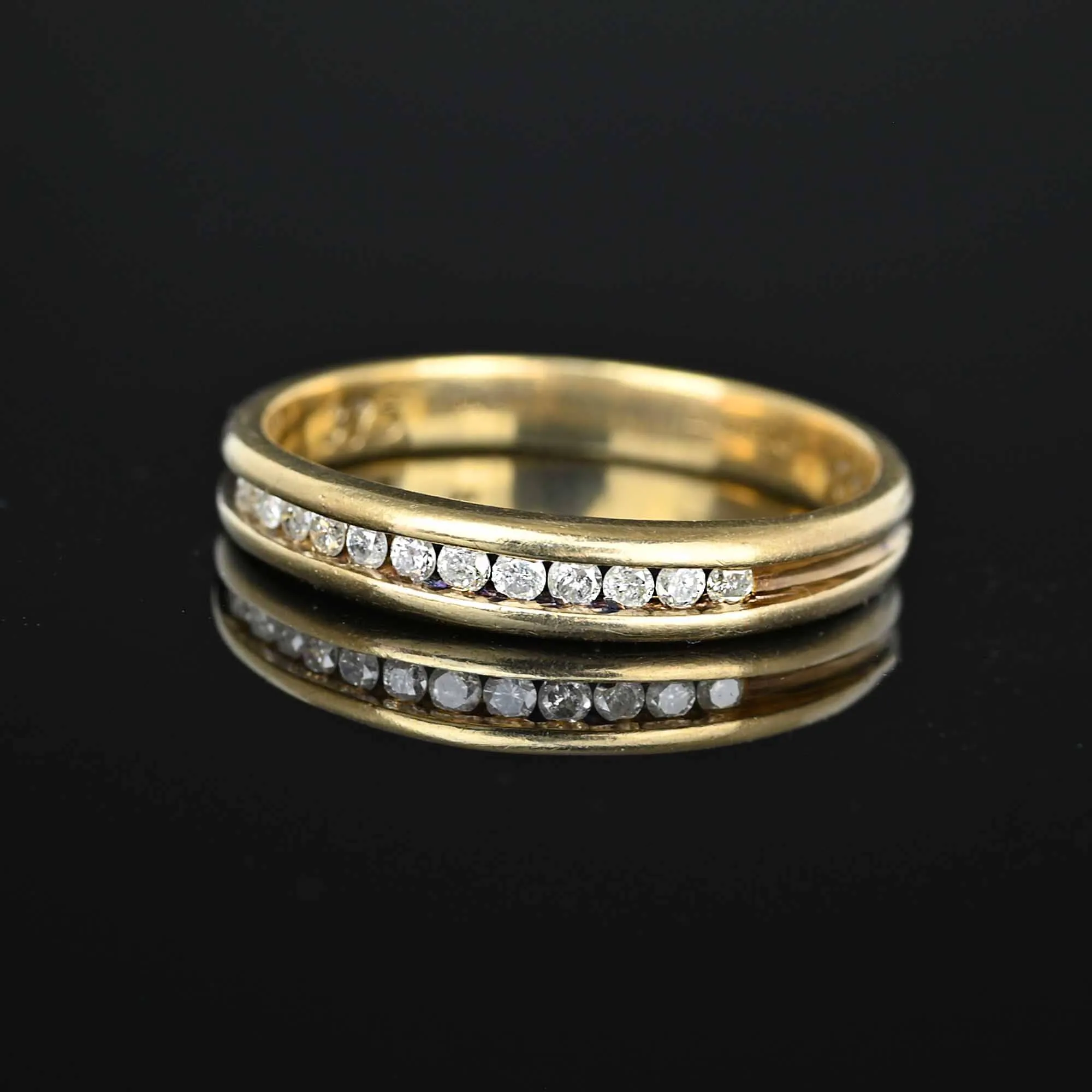 Vintage Half Eternity Diamond Wedding Ring Band