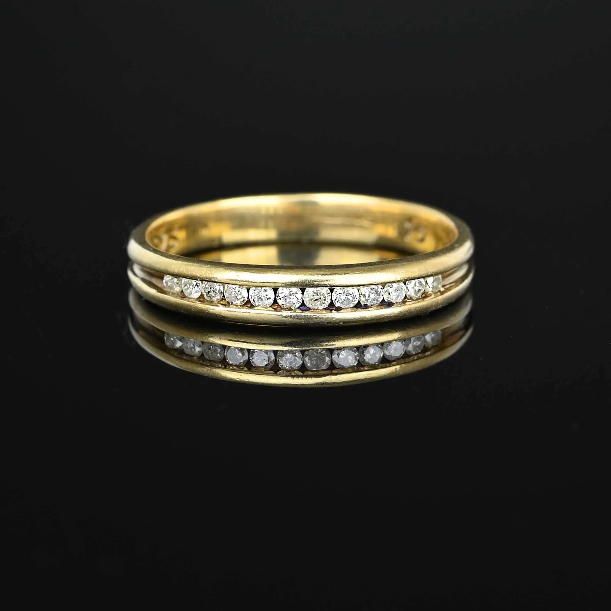 Vintage Half Eternity Diamond Wedding Ring Band