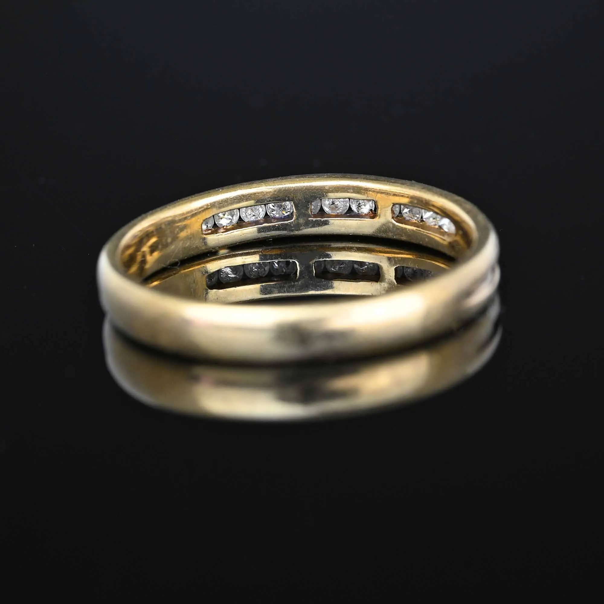 Vintage Half Eternity Diamond Wedding Ring Band