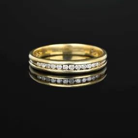 Vintage Half Eternity Diamond Wedding Ring Band