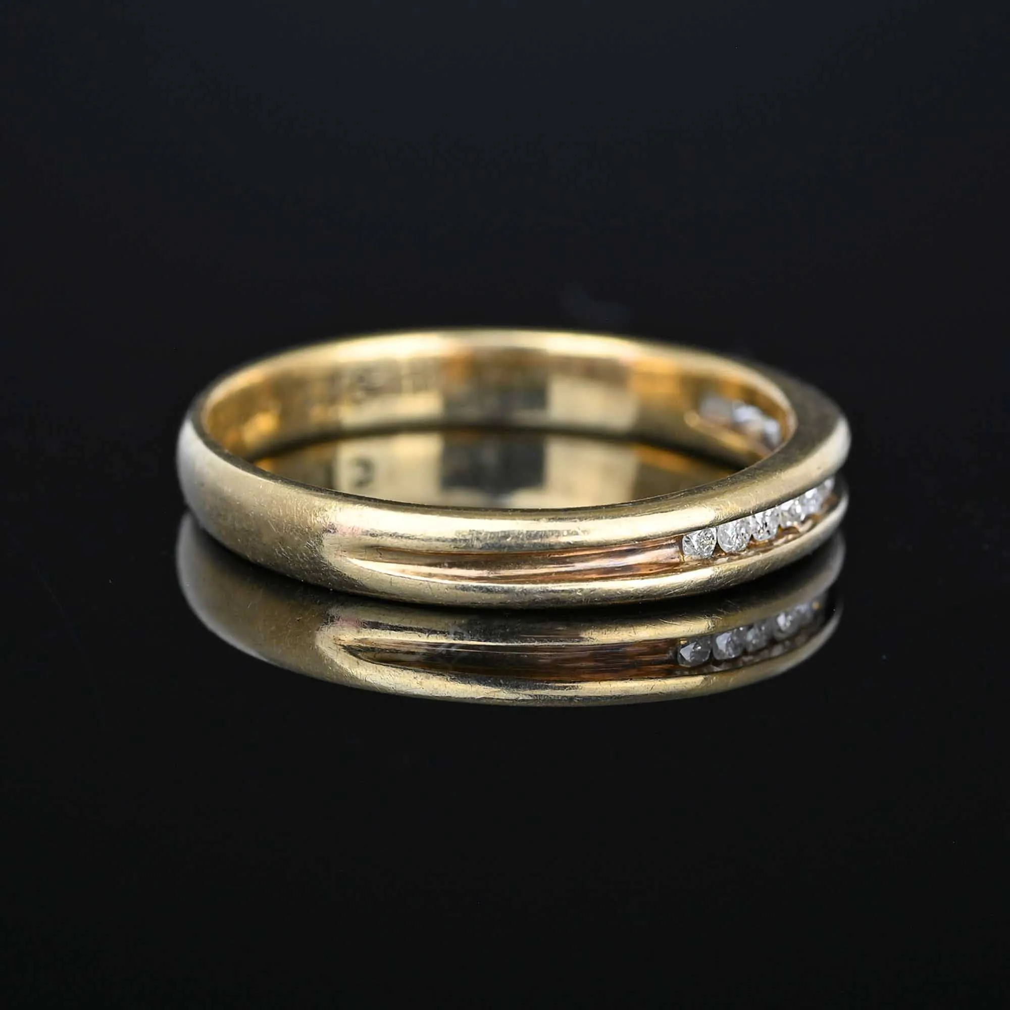 Vintage Half Eternity Diamond Wedding Ring Band