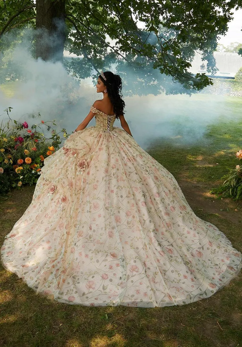 Vizcaya by Morilee Floral Print Quince Dress 89457