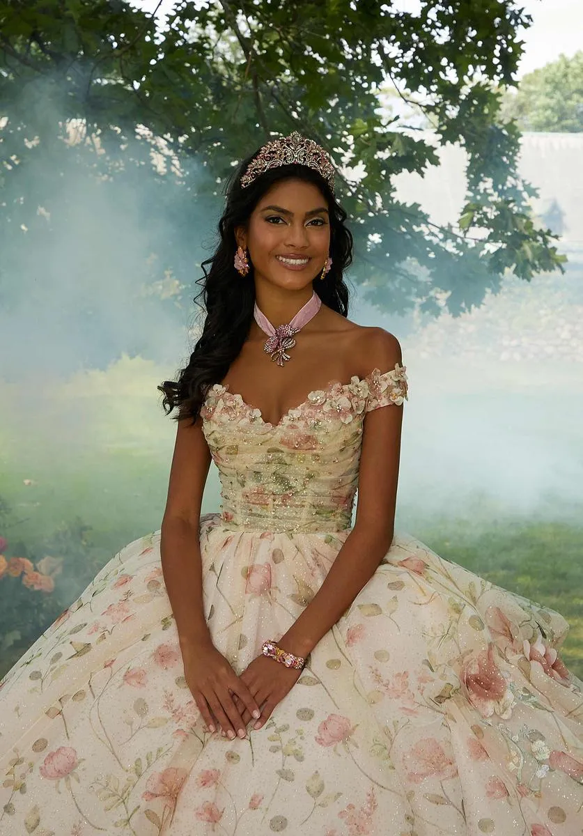 Vizcaya by Morilee Floral Print Quince Dress 89457