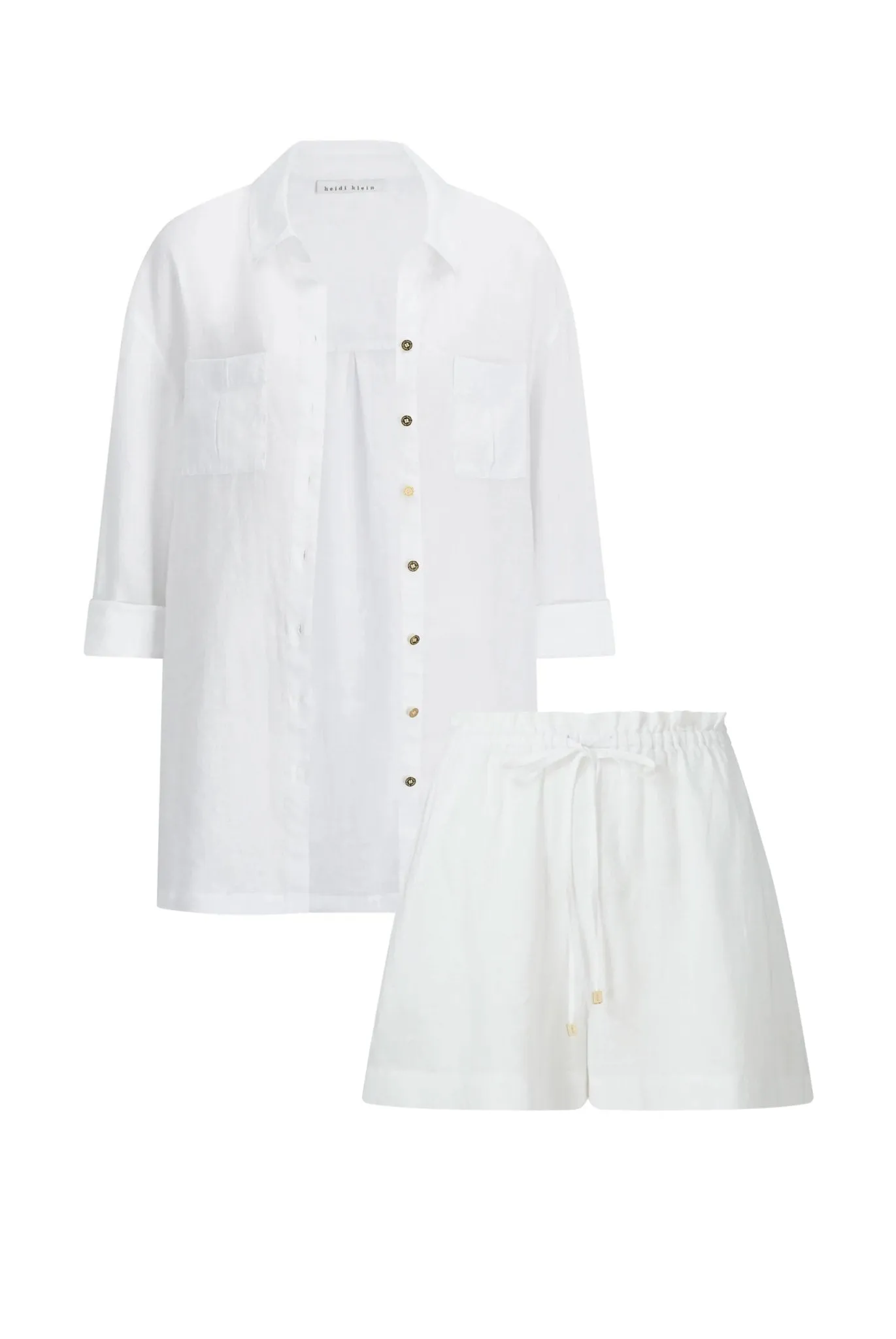 White Bay Linen Short Set