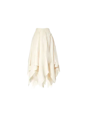 White Layered Sarees Skirt