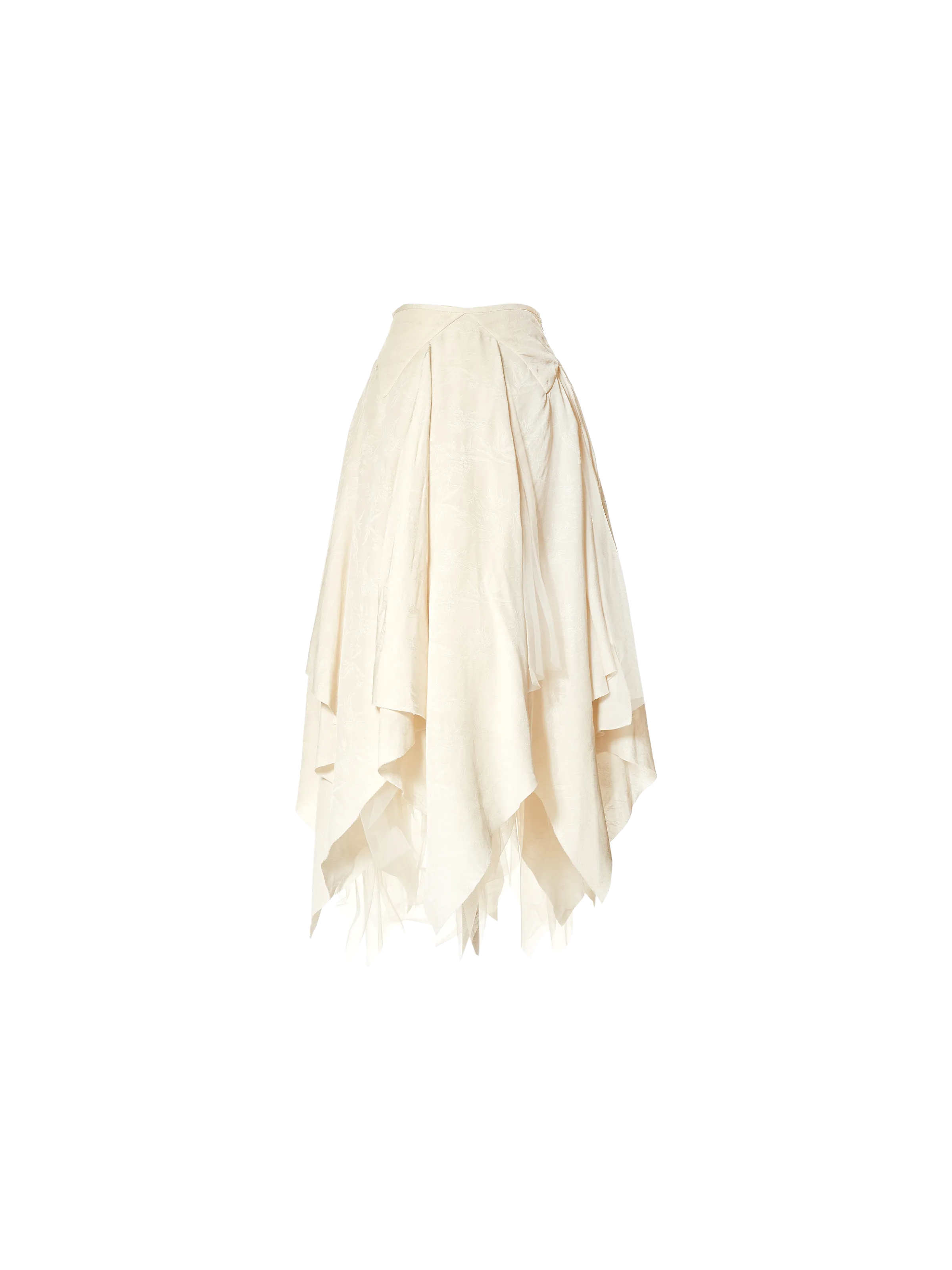 White Layered Sarees Skirt