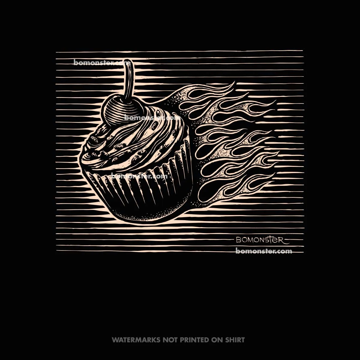 Women's Hot Rod Tank Top "Cupcake Flames"