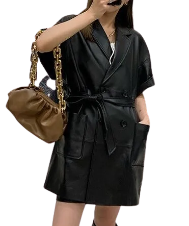 Womens Paisley Genuine Lambskin Leather Long Coat