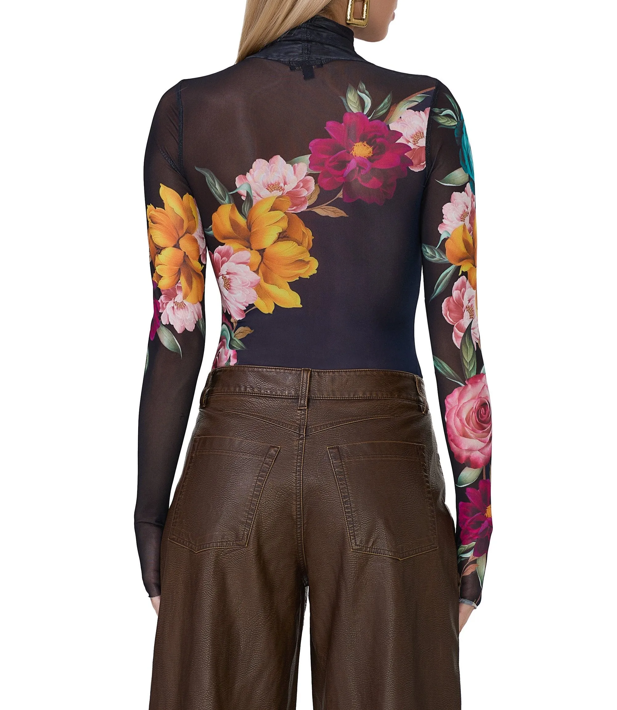 Zadie Top - Navy Block Floral