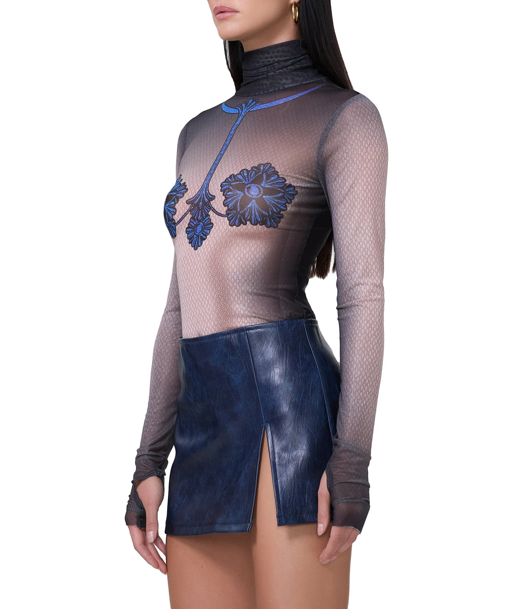 Zadie Top - Ornate Navy
