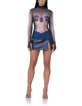 Zadie Top - Ornate Navy